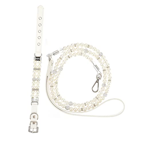 ARTSEWPLY 2 Stück Verstellbares Welpen Hundehalsband mit Perlen Teiliges Set aus Weißem Halsband und Leine Haustier Zubehör für Alltag Party Hochzeit und Fotoshooting ARTSEWPLY 2 Stück Verstellbares Welpen Hundehalsband mit Perlen Teiliges Set aus Weißem Halsband und Leine Haustier Zubehör für Alltag Party Hochzeit und Fotoshooting von ARTSEWPLY