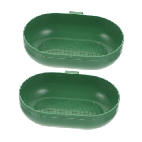 ARTSEWPLY 2 Stück Vogelbadewanne aus Langlebigem Kunststoff mit Haken für Käfige Praktisches Vogel Duschbecken Grün Geeignet für Kleine Vögel Wie Kanarienvögel und Wellensittiche von ARTSEWPLY