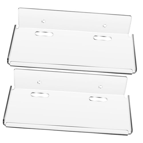 ARTSEWPLY 2 Stück Wandregale ohne Bohren Schwebende Multifunktionale Wandablagen für Schlafzimmer Wohnzimmer Einfache Montage Langlebiges Transparentes Design von ARTSEWPLY