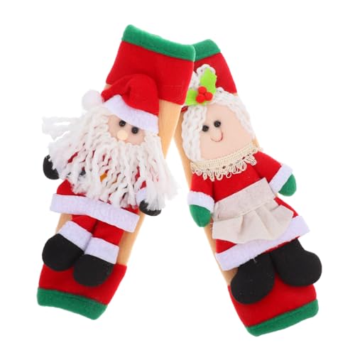 ARTSEWPLY 2 Stück Weihnachtliche Kühlschrankgriff Schutzhüllen Fingerabdruck und Fleckschutz Passend für Kühlschrank Mikrowellen und Ofentüren Einfach Anzubringen Dekorative Küchen Deko von ARTSEWPLY