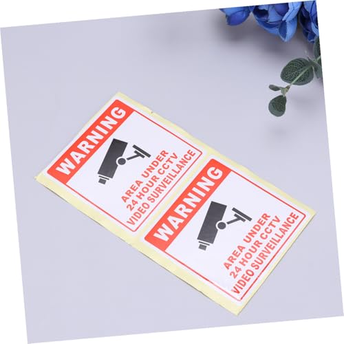 ARTSEWPLY 20 Stück Cctv Warnschild Aufkleber Selbstklebend Stunden Videoüberwachung Hinweis Für Büro Schule Gebäude Wetterfest Leicht Anzubringen Rückstandsfrei Entfernt von ARTSEWPLY