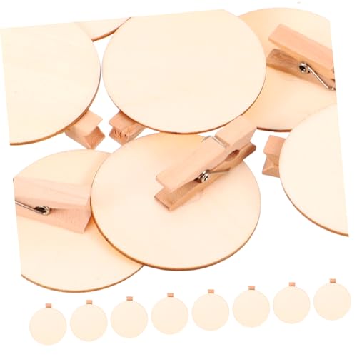 ARTSEWPLY 20 Stück Mini Holzklammern mit Runden Holzscheiben Kleine DIY Message Clips Beschreibbar mit Kreide Vielseitig als Memo Bastelclips für Dekoration und Organisation ARTSEWPLY 20 Stück Mini Holzklammern mit Runden Holzscheiben Kleine DIY Message Clips Beschreibbar mit Kreide Vielseitig als Memo Bastelclips für Dekoration und Organisation von ARTSEWPLY
