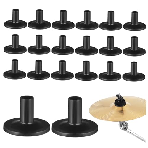ARTSEWPLY 20 Stück Schwarze Cymbal Hülsen aus Kunststoff Verschleißfestes Zubehör für Trommelbeckenständer Leicht Praktisch Kompatibel mit Meisten Drumsets und Percussion Instrumenten von ARTSEWPLY