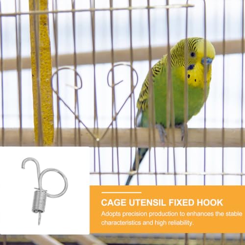 ARTSEWPLY 20 Stück Teiliges Federhaken für Käfigtüren käfigtürverschluss mit Zugfeder Einfacher Türverschluss für Kaninchen Vogel Kleintierkäfige Platzsparend und Leicht zu Montieren von ARTSEWPLY