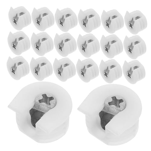 ARTSEWPLY 20 Stück Teiliges Möbelverbinder Set Weiß Schrankverbinder Unsichtbare Regalhalter für Schränke und Kleiderschränke Einfache Montage Langlebige Ferrolegierung Vielseitig von ARTSEWPLY
