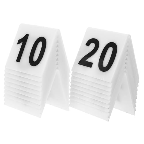 ARTSEWPLY 20 Stück Teiliges Nummernschild Doppelseitig Wendbar Langlebig Förmig für Restaurant Bar Tischkennzeichnung Wiederverwendbar ARTSEWPLY 20 Stück Teiliges Nummernschild Doppelseitig Wendbar Langlebig Förmig für Restaurant Bar Tischkennzeichnung Wiederverwendbar von ARTSEWPLY