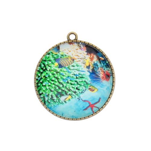 ARTSEWPLY 20 Stück Teiliges Runde Glas Patches in Himmelblau Bunte DIY Muster Kreative Glas Cabochons für Schmuck Uhren Bilderrahmen und Bastelprojekte Langlebig und Vielseitig Verwendbar von ARTSEWPLY