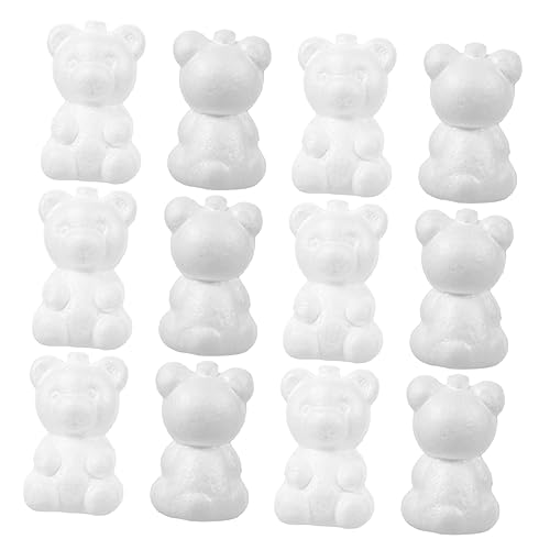 ARTSEWPLY 20 Stück Teiliges Weiße Bär Formen aus Schlagfestem Schaumstoff DIY Bastelset für Kreative Blumenarrangements Robustes Material für Kunstprojekte und Handarbeiten von ARTSEWPLY