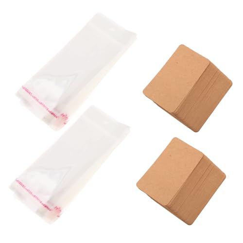 ARTSEWPLY 200 Sets Ohrringkarten Zur Schmuckpräsentation, 5 X 9 cm, Blanke Ohrringhalterkarten Kraftpapier Mit Transparenten Beuteln, Ideal Für Kleine Geschäfte, Heimwerkerarbeiten ARTSEWPLY 200 Sets Ohrringkarten Zur Schmuckpräsentation, 5 X 9 cm, Blanke Ohrringhalterkarten Kraftpapier Mit Transparenten Beuteln, Ideal Für Kleine Geschäfte, Heimwerkerarbeiten von ARTSEWPLY