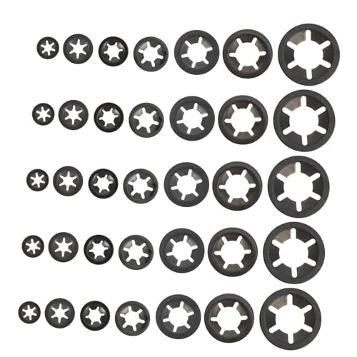 ARTSEWPLY 210 Stück Teiliges Carbonstahl Innenzahn Sicherungsscheiben Locking Washers Verschleißfest Hohe Präzision Geeignet für Schraubenverbindungen Lagerbefestigung Korrosionsbeständig von ARTSEWPLY