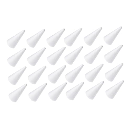 ARTSEWPLY 24 Stück Teiliges Weiße Schaumstoffkegel für DIY Bastelprojekte Glatte Oberfläche Vielseitig für Weihnachtsdeko Schulprojekte Party und Wohnraumdekoration Geeignet ARTSEWPLY 24 Stück Teiliges Weiße Schaumstoffkegel für DIY Bastelprojekte Glatte Oberfläche Vielseitig für Weihnachtsdeko Schulprojekte Party und Wohnraumdekoration Geeignet von ARTSEWPLY