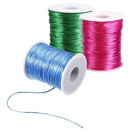 ARTSEWPLY 3 Rollen Häkelgarn Farben Handarbeitsfäden Polyester für DIY Projekte Geeignet für Coaster Kissen Taschen und Mehr von ARTSEWPLY