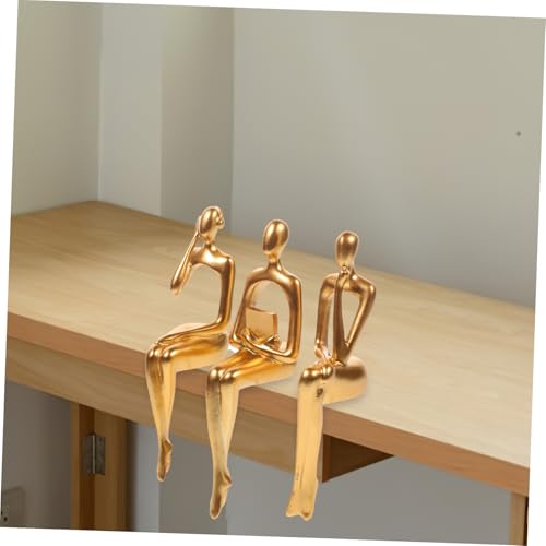 ARTSEWPLY 3 Stück Abstrakte Sitzende Denker Skulptur Moderne Figur für Wohnzimmer Büro Regal Deko Minimalistische Kunstwerk Tischdekoration ARTSEWPLY 3 Stück Abstrakte Sitzende Denker Skulptur Moderne Figur für Wohnzimmer Büro Regal Deko Minimalistische Kunstwerk Tischdekoration von ARTSEWPLY