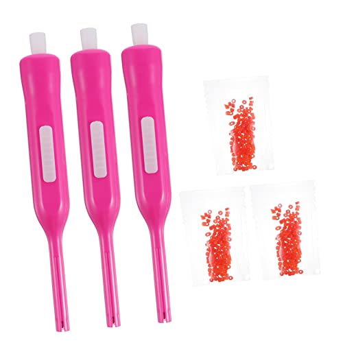 ARTSEWPLY 3 Stück Angelclips Angelgerät Große Köder Wurmköder Klemme Angelzange Tragbares Angelwerkzeug Angelbedarf Angelausrüstung Angelzubehör Rosy Plastic von ARTSEWPLY
