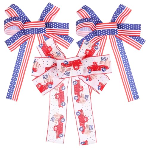 ARTSEWPLY 3stücke Teiliges Unabhängigkeitstag Schleifen-Dekoration Patriotische Bogen-Accessoires Für -projekte Festliche Bowknot Ornamente Für Kränze Fenster Und ARTSEWPLY 3stücke Teiliges Unabhängigkeitstag Schleifen-Dekoration Patriotische Bogen-Accessoires Für -projekte Festliche Bowknot Ornamente Für Kränze Fenster Und von ARTSEWPLY