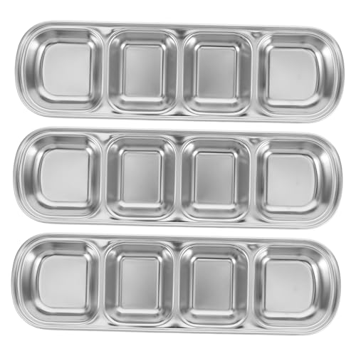 ARTSEWPLY 3 Stück Edelstahl Futter Gewürzschalen Kleine Haustiere Leicht Robust Tragbar für Reisen Outdoor mit Elegantem Design für Angenehme Fütterungszeit von ARTSEWPLY