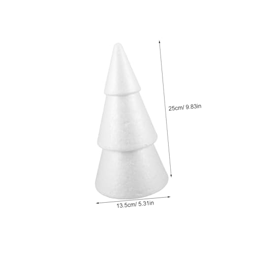 ARTSEWPLY 3 Stück Schaumstoff Weihnachtsbäume Leichte Künstliche Deko für Bastelprojekte Bemalbare Weiße Polystyrol Tannen für DIY Weihnachtsdeko Vielseitig für Tisch und Party von ARTSEWPLY