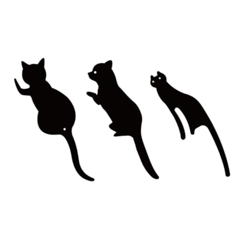 ARTSEWPLY 3 Stück Selbstklebende Wandhaken Metall Katzenmotiv Stabile Aufbewahrung ohne Bohren Wiederverwendbar für Balkon Flur Schlafzimmer Küche Dekorativer Mehrzweckhalter von ARTSEWPLY