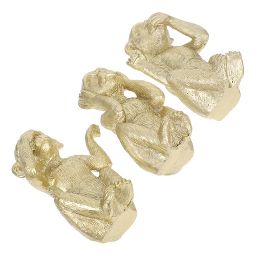 ARTSEWPLY 3 Stück Teiliges Affenfigur Deko Set aus Hochwertigem Kunstharz Kompakte Tischdekoration mit Glatter Oberfläche Platzsparend für Wohnzimmer Büro Schlafzimmer und Vitrine ARTSEWPLY 3 Stück Teiliges Affenfigur Deko Set aus Hochwertigem Kunstharz Kompakte Tischdekoration mit Glatter Oberfläche Platzsparend für Wohnzimmer Büro Schlafzimmer und Vitrine von ARTSEWPLY
