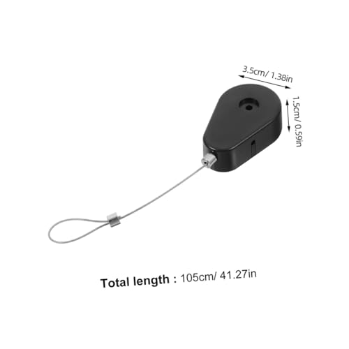 ARTSEWPLY 3 Stück Teiliges Anti diebstahl Stahlseil Kabelschloss mit Automatischem Einziehmechanismus Robustes Sicherheitssystem für Garagen Zugangsbereiche und Aufbewahrung Lang Schwarz von ARTSEWPLY