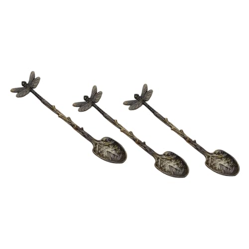 ARTSEWPLY 3 Stück Teiliges Dessertlöffel aus Rostfreiem Edelstahl Vintage Libellen Motiv Kleine Eiscreme und Kaffeelöffel für Zuhause und Party Leicht Formstabil und Schonend für Lippen ARTSEWPLY 3 Stück Teiliges Dessertlöffel aus Rostfreiem Edelstahl Vintage Libellen Motiv Kleine Eiscreme und Kaffeelöffel für Zuhause und Party Leicht Formstabil und Schonend für Lippen von ARTSEWPLY