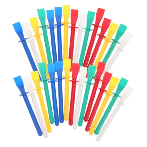ARTSEWPLY 30stücke Farbiger Leimauftragsgerät-spachtel Aus Kunststoff Handwerks-klebeauftrager DIY-klebestift Heimwerker-projekte Präzisions-Klebe-verteiler Flexibler Spachtel Für von ARTSEWPLY
