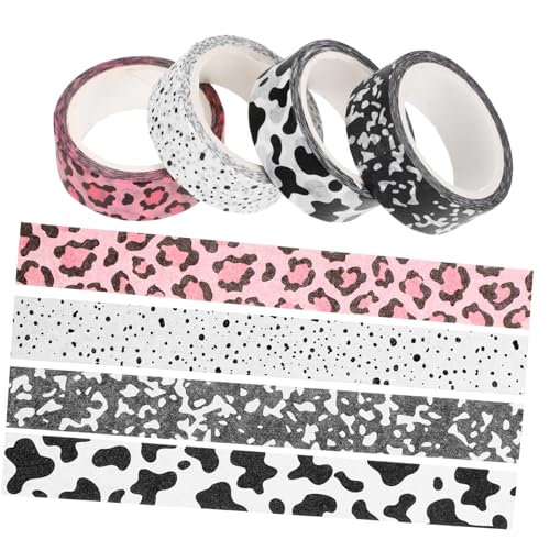ARTSEWPLY 4 Rollen Washi Tape Kawaii Dekoratives Klebeband mit Kuh und Leopardenmustern Vielseitiges Scrapbooking und Journaling Dekoband für DIY Kunst Notizbücher Geschenkverpackungen ARTSEWPLY 4 Rollen Washi Tape Kawaii Dekoratives Klebeband mit Kuh und Leopardenmustern Vielseitiges Scrapbooking und Journaling Dekoband für DIY Kunst Notizbücher Geschenkverpackungen von ARTSEWPLY