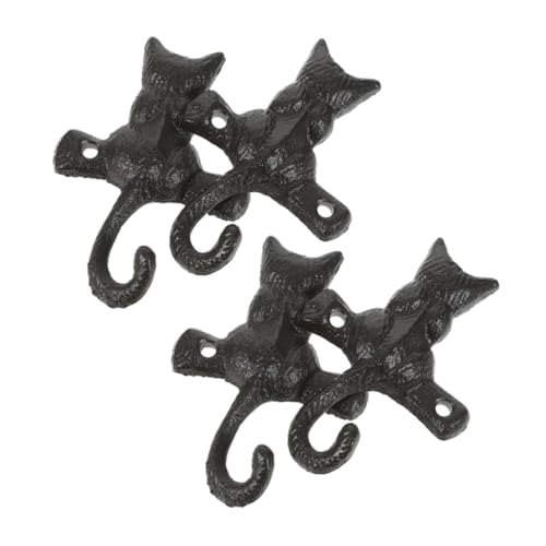 ARTSEWPLY 4 STÜCKE Katzen Wandhaken aus Robustem Gusseisen Vintage Design Dekorative Schlüssel und Garderobenhaken für Flur Bad Küche und Schlafzimmer Niedliche Katzenform Vielseitig und ARTSEWPLY 4 STÜCKE Katzen Wandhaken aus Robustem Gusseisen Vintage Design Dekorative Schlüssel und Garderobenhaken für Flur Bad Küche und Schlafzimmer Niedliche Katzenform Vielseitig und von ARTSEWPLY
