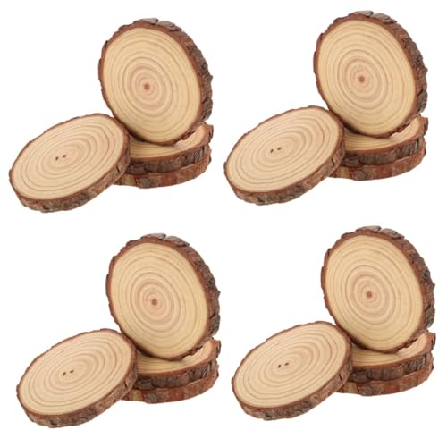 ARTSEWPLY 4 Sätze Teiliges Naturbelassene Holzscheiben Stabile Holzkreise Für Diy Basteln Hochzeitstischdeko Kreative Handwerksprojekte Vielseitige Naturholz Deko 4 Stück * 4 von ARTSEWPLY