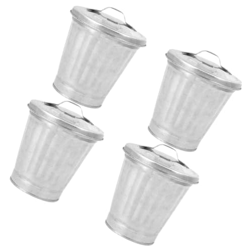 ARTSEWPLY 4 Stück Kleiner Mülleimer mit Deckel aus Verzinktem Kompakter Desktop Papierkorb für Büro Schlafzimmer Wohnzimmer Vielseitig als Abfalleimer Aufbewahrung oder Blumentopf Geeignet ARTSEWPLY 4 Stück Kleiner Mülleimer mit Deckel aus Verzinktem Kompakter Desktop Papierkorb für Büro Schlafzimmer Wohnzimmer Vielseitig als Abfalleimer Aufbewahrung oder Blumentopf Geeignet von ARTSEWPLY