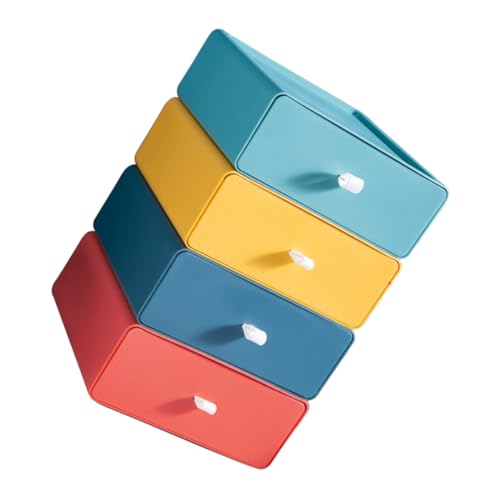 ARTSEWPLY 4 Stück Praktische Desktop Schubladenboxen Stapelbare Aufbewahrungsbox mit Hoher Tragkraft Farbige Tisch Organizer für Büro Schlafzimmer Küche und Badezimmer ARTSEWPLY 4 Stück Praktische Desktop Schubladenboxen Stapelbare Aufbewahrungsbox mit Hoher Tragkraft Farbige Tisch Organizer für Büro Schlafzimmer Küche und Badezimmer von ARTSEWPLY
