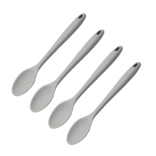ARTSEWPLY 4 Stück Silikonlöffel Hitzebeständige Küchenlöffel aus Lebensmittelechtem Silikon Antihaftbeschichtet Multifunktionale Küchenlöffel Rührlöffel Geeignet für Kochen Backen Rühren von ARTSEWPLY