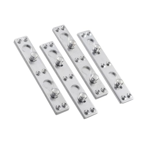 ARTSEWPLY 4 Stück Teiliges Betthalter Eckverbindungsbeschläge aus Verstärktem Metall Robuste Rostfreie Bettbeschläge für Lattenrost Einfache Montage und Langlebige Verbindung von ARTSEWPLY