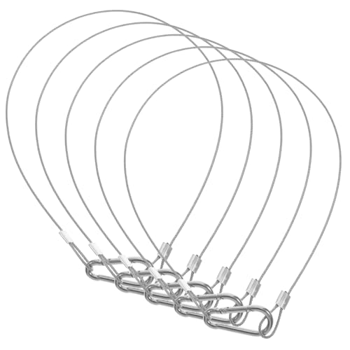 ARTSEWPLY 4 Stück Teiliges Edelstahl Sicherheitskabel mit Karabiner Dickes Stahlseil Lang Hohe Tragkraft Robustes Sicherheitsseil für Bühnenbeleuchtung Gepäck und Aufhängungen von ARTSEWPLY