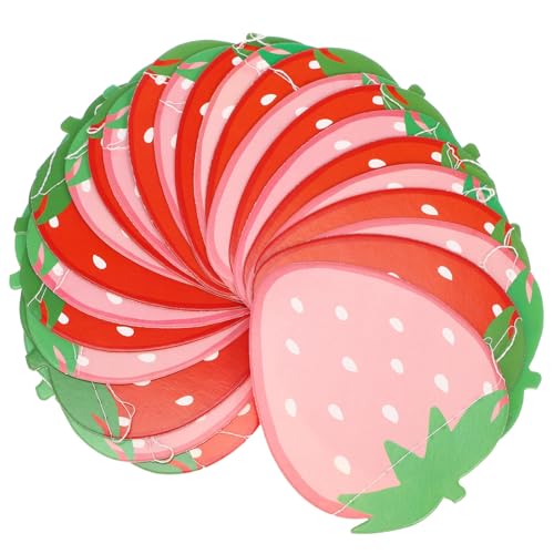 ARTSEWPLY 4 Stück Teiliges Erdbeer Girlanden aus Papier Farbverlaufende Beerendekoration für Obst Mottoparty Wiederverwendbar Leicht zu Befestigen für Geburtstagspartys ARTSEWPLY 4 Stück Teiliges Erdbeer Girlanden aus Papier Farbverlaufende Beerendekoration für Obst Mottoparty Wiederverwendbar Leicht zu Befestigen für Geburtstagspartys von ARTSEWPLY