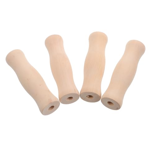 ARTSEWPLY 4 Stück Teiliges Holzgriffe für Küchenutensilien und Grillzubehör Hitzebeständig Rutschfest Langlebig Einfache Vielseitig Einsetzbar für Grill Camping und Outdoor Küche von ARTSEWPLY