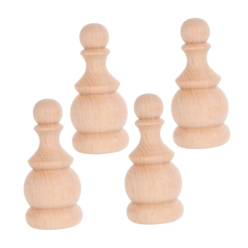 ARTSEWPLY 4 Stück Teiliges aus Massivem Holz Endkappen Römischer Vintage Stil Unlackierte Robuste Pinienholz Pfostenaufsätze mit Kugel und Spitzdesign für Treppengeländer Veranda und von ARTSEWPLY