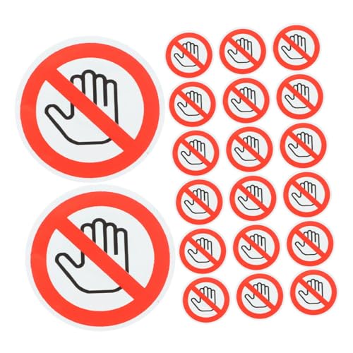ARTSEWPLY 40 Stück Warnaufkleber Nicht Berühren Selbstklebende Sicherheitsaufkleber Vinyl Warnschild Für Maschinen Werkstätten Labore von ARTSEWPLY