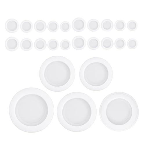 ARTSEWPLY 40 Stück Weiße Piggy Bank Stopper aus Flexiblem Gummi Kleine Runde Ersatzverschlüsse für Münzboxen und Sparschweine Langlebig Formbeständig Vielseitig Einsetzbar für Büro und von ARTSEWPLY