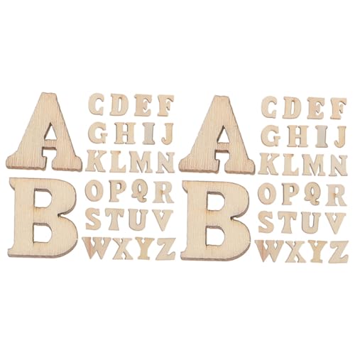 ARTSEWPLY 400 Stück Natürliche Holzbuchstaben zum Basteln und Dekorieren Hohe DIY holzapplikationen für Wanddeko Tischmittelstücke und Kreative Handwerksprojekte Glatte Oberfläche von ARTSEWPLY