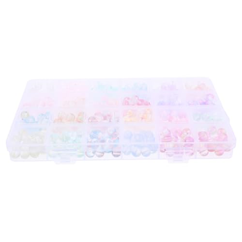 ARTSEWPLY 480 Stück Glas jelly rundperlen für DIY Schmuckherstellung Bastelperlen für Armbänder Halsketten Farbige Bastelperlen mit Aufbewahrungsbox für Kreative Handarbeiten von ARTSEWPLY