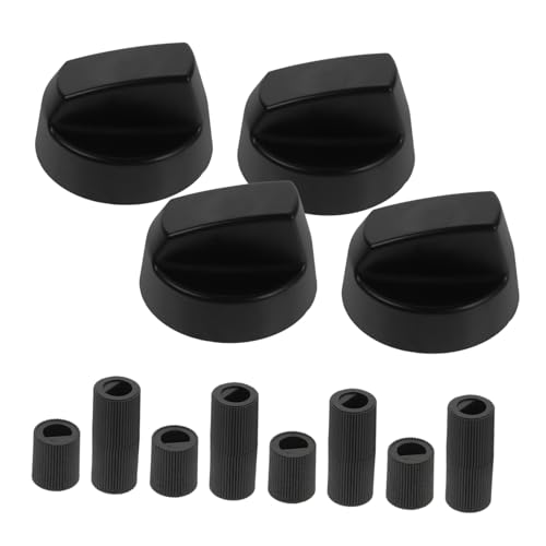 ARTSEWPLY 4er Pack Gasherd Drehknöpfe mit Adaptern Langlebige Ersatzknöpfe für Herd Ofen Kochfeld Kompatibel mit Vielfältigen Marken und Modellen Robuste Steuerknöpfe für Küche und von ARTSEWPLY