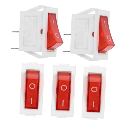 ARTSEWPLY 5 Stück Bootskippschalter Polig Stufig Wasserspender Ersatzschalter für Haushaltsgeräte Kleine Schreibtischlampen Beleuchtet Standardisierte Kompakte Einfache Installation von ARTSEWPLY
