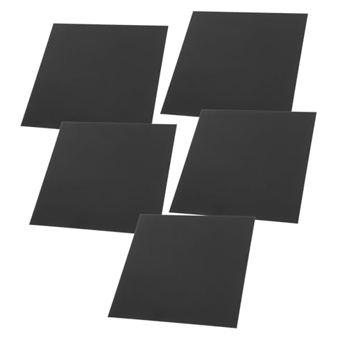 ARTSEWPLY 5 Stück Schwarze Eloxierte Aluminiumplatten Gravierbare Metallblanks mit Glatten Kanten Verschleißfest für Vielseitige DIY Beschilderung und Bastelprojekte von ARTSEWPLY