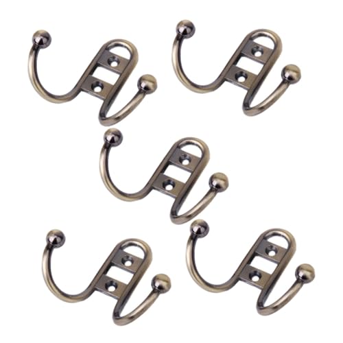 ARTSEWPLY 5 Stück Teiliges Doppel Wandhaken aus Zinklegierung Robuste Garderobenhaken für Bad Küche Wohnzimmer Vielseitig für Schlüssel Hüte Taschen Stilvolle Wandhaken in Vintage Antikoptik ARTSEWPLY 5 Stück Teiliges Doppel Wandhaken aus Zinklegierung Robuste Garderobenhaken für Bad Küche Wohnzimmer Vielseitig für Schlüssel Hüte Taschen Stilvolle Wandhaken in Vintage Antikoptik von ARTSEWPLY