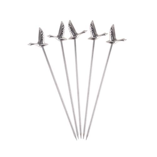 ARTSEWPLY 5 Stück Teiliges Edelstahl Cocktailspieße Gänse-Design Wiederverwendbare Obstgabeln und Salatspieße für Party Fingerfood und Snacks Langlebig Sicher für Bar und Zuhause ARTSEWPLY 5 Stück Teiliges Edelstahl Cocktailspieße Gänse-Design Wiederverwendbare Obstgabeln und Salatspieße für Party Fingerfood und Snacks Langlebig Sicher für Bar und Zuhause von ARTSEWPLY