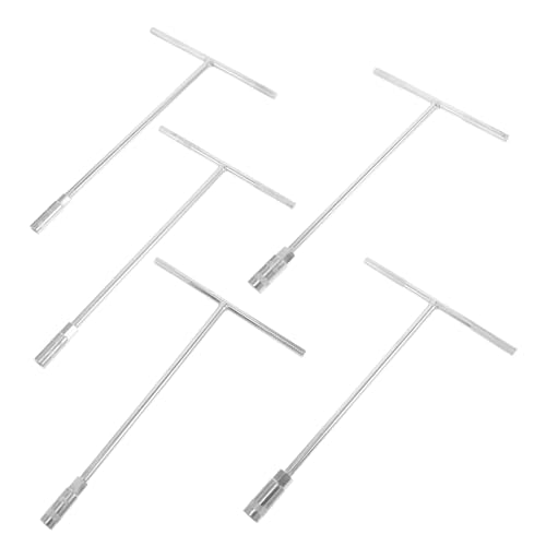 ARTSEWPLY 5 Stück Teiliges T-handle Steckschlüssel Verlängerte T-form Sechskant Nuss Ergonomischer Griff für Präzise Reparaturen Hoher Drehmoment für Fahrzeug Maschinenwartung von ARTSEWPLY