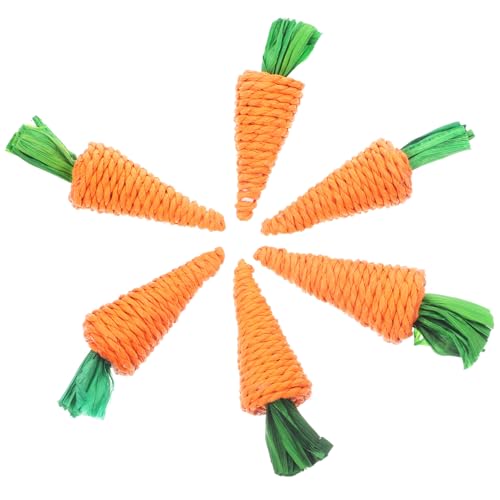 ARTSEWPLY 6 Stück Hamster Kauspielzeug Teiliges Natürliche Gewebte Karotten Zahnpflege für Kaninchen Meerschweinchen und Zwerghamster Langlebig Geruchlos Fördert Gesunde Zähne und ARTSEWPLY 6 Stück Hamster Kauspielzeug Teiliges Natürliche Gewebte Karotten Zahnpflege für Kaninchen Meerschweinchen und Zwerghamster Langlebig Geruchlos Fördert Gesunde Zähne und von ARTSEWPLY