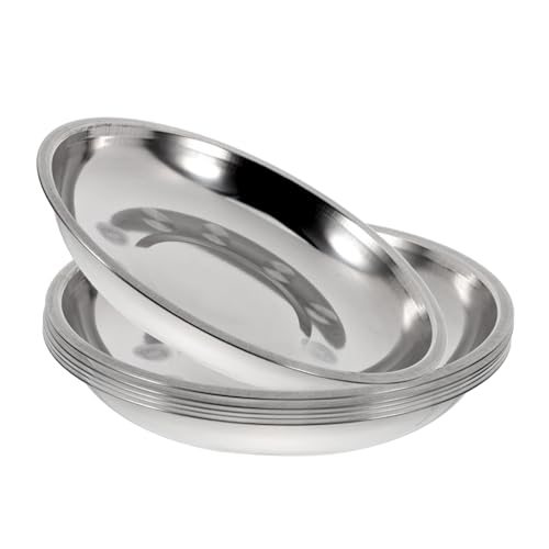 ARTSEWPLY 6 Stück Teiliges Edelstahl Rundtablett Robuste Barbecue und Servierplatten Polierte Oberfläche Vielseitig für Pasta Obst Salate Hitzebeständig und Langlebig für Küche und ARTSEWPLY 6 Stück Teiliges Edelstahl Rundtablett Robuste Barbecue und Servierplatten Polierte Oberfläche Vielseitig für Pasta Obst Salate Hitzebeständig und Langlebig für Küche und von ARTSEWPLY