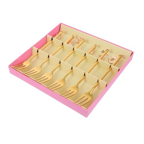 ARTSEWPLY 6 Stück Teiliges Edelstahl Weihnachtsgabel in Gold Kreative Dessert und Kaffeegabeln mit Festlichem Design Ergonomisch Spülmaschinengeeignet für Weihnachtsfeiern und Kuchenservice von ARTSEWPLY